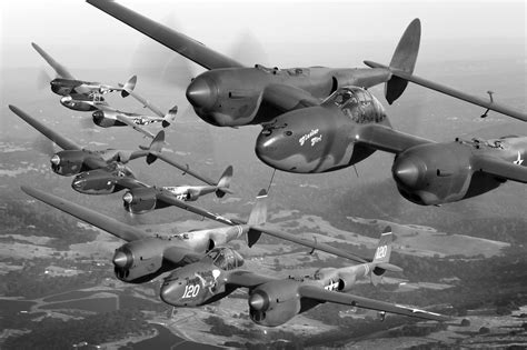 For The First Time Since Wwii Four P 38 Lightning Aircraft Join Up In