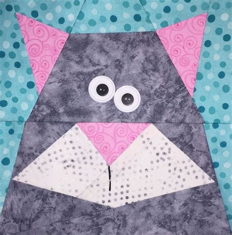 Cute Kitty Paper Pieced Block Pattern In Pdf Etsy In 2021 Cat Quilt
