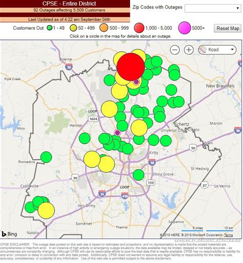 cps san antonio power outage map map