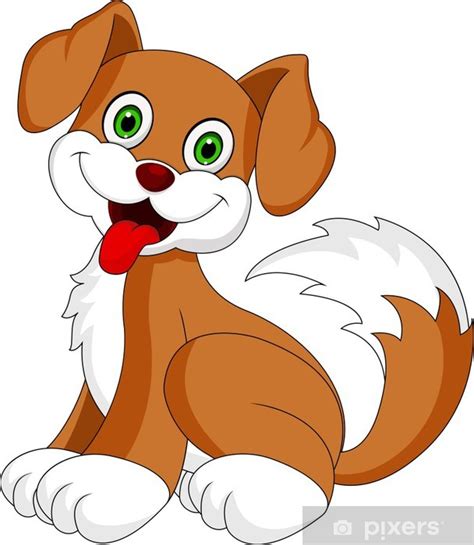 Fotomural Dibujos animados lindo cachorro de perro de vectores • Pixers ...