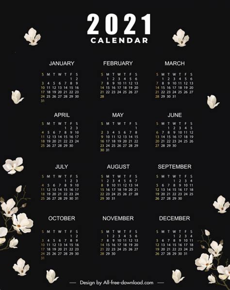 Our calendars are absolutely free. Black Calendar 2021 | Printable March