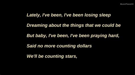 Into the night with me. Counting Stars - OneRepublic Lyrics - YouTube