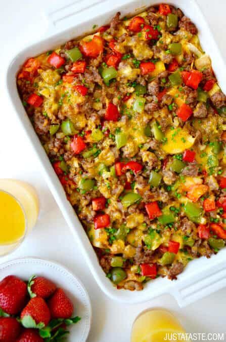 Just A Taste Overnight Egg Casserole With Breakfast Sausage