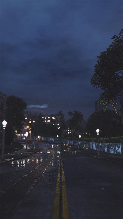 Wallpaper 1080x1920 Px City Lights Night Sky Rain Road 1080x1920