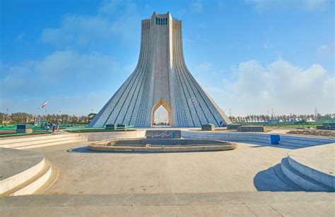 The Architecture Of Azadi Tower In Tehran Iran Editorial Stock Image