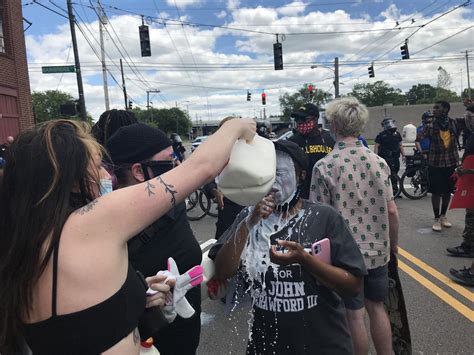 Police Fire Tear Gas Dayton Declares Emergency As Hundreds March To
