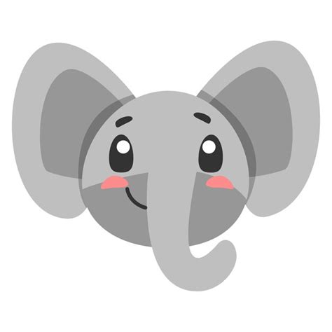 Premium Vector Cute Animal Elephant Icon Flat Illustration For Your