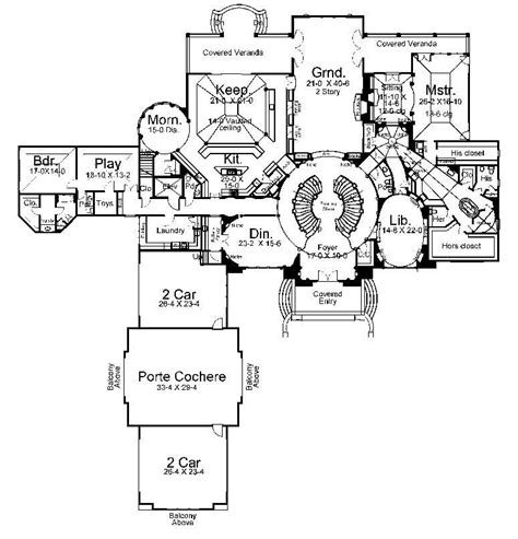 European French Home With 6 Bdrms 13616 Sq Ft Floor Plan 106 1052