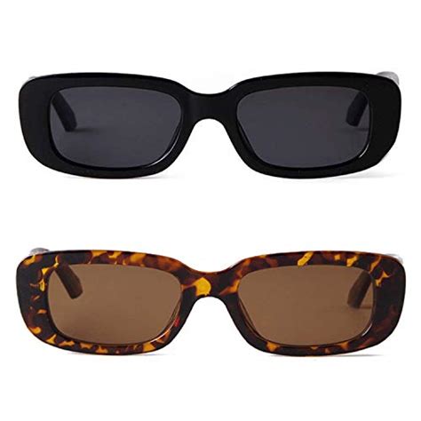 butaby rectangle sunglasses for women retro driving glasses 90 s vintage fashion narrow square