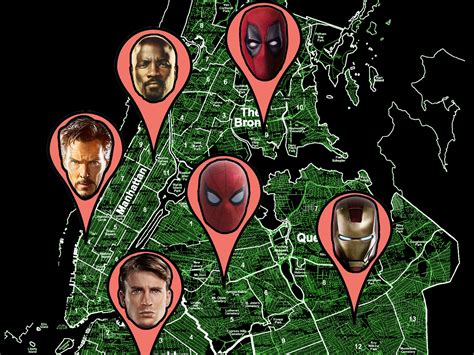 The Definitive Map Of Marvels New York City Inverse