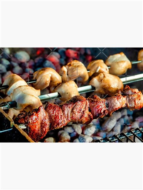 Spit Roasted Meat Poster By Troianifabrizio Redbubble