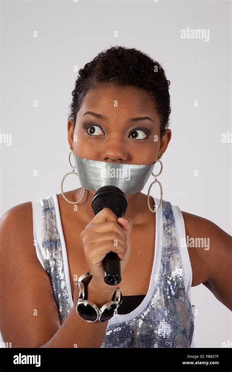 Woman Mouth Gagged With Tape Hi Res Stock Photography And Images Alamy