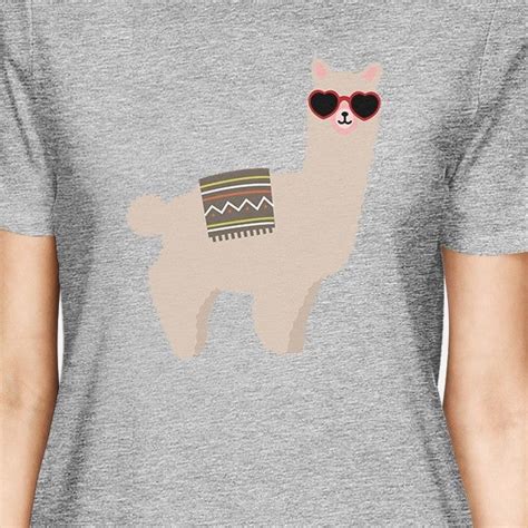 Llamas With Sunglasses Bff Matching Grey Shirts 365 In Love 365 In
