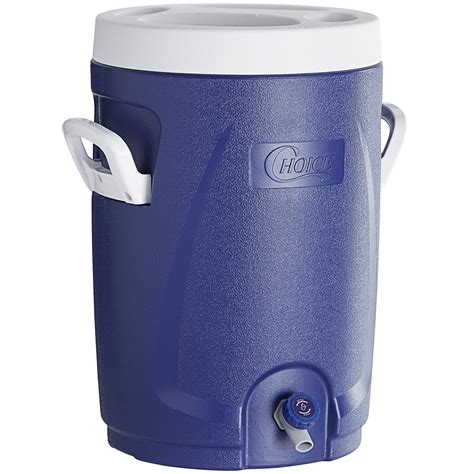 Choice 53 Gallon Blue Round Insulated Beverage Dispenser Portable
