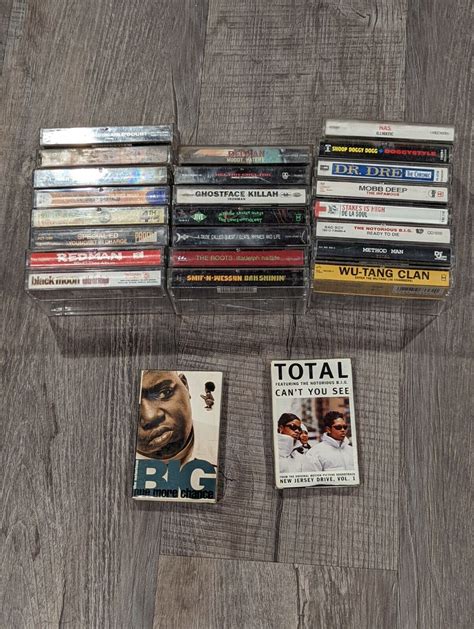 90s hip hop cassette tapes lot jay z nas biggie smalls snoop dre wu