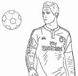 Ronaldo Coloring Cristiano Pages Juventus Ball Sports sketch template