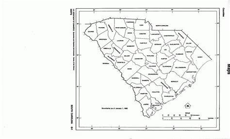 Labeled County Map Of North Carolina Regarding South Carolina County
