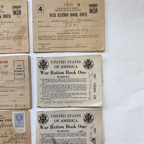 Lot Of Usa Wwii Ration Books