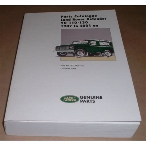 Land Rover Defender 90 110 130 Parts Catalogue 1987 2006 Stc9021cc