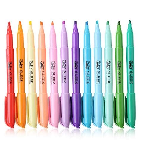 Mr Pen Pastel Highlighters 12 Pack Assorted Colors Fast Dry
