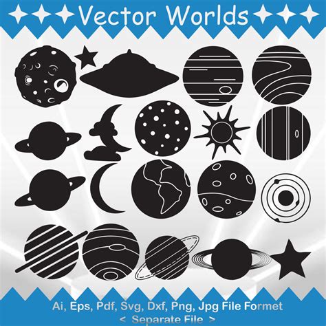 45 Space Svg Bundle Planets Svg Cricut Masterbundles