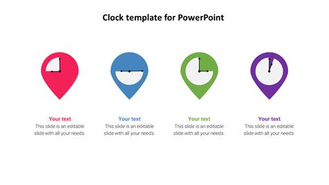 Attractive Clock Template For Powerpoint Presentation