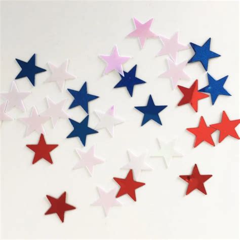 American Wedding Party Decorations Red Blue Gradient Star Confetti