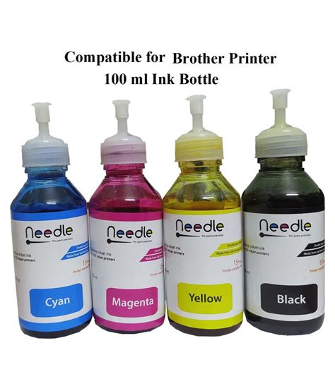 Needle Refill Ink Kit Multicolor Pack Of 4 Ink Bottle For Dye Ink Use
