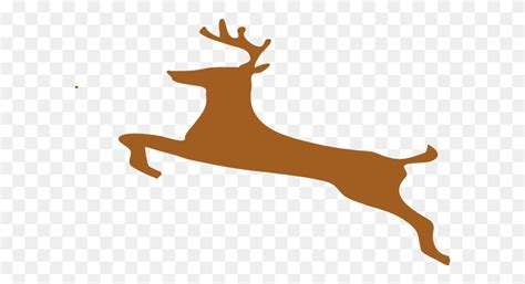 Whitetail Deer Jumping Clip Art