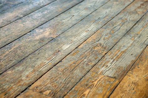 Painted Rough Wood Beautiful Old Wooden Floor Background In