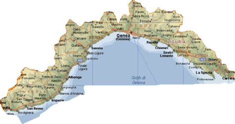 Viaggiare in italia (+ di 140 miniguide). Cartina Della Liguria Geografica