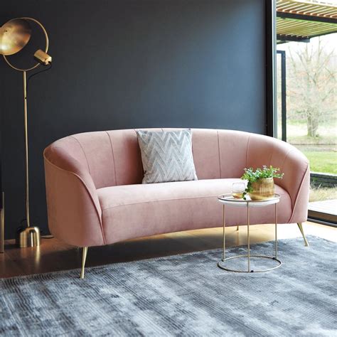 You can also look for friends and just hang out and be a part of the community here. Bordeaux Two Seater Curve Sofa Dusky Pink Velvet | dwell