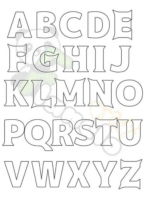 Alphabet Letter Stencil Templates Modelos De Alfabeto Moldes De