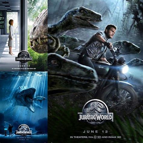 Jurassic World Indominus Rex Mesosaur And Raptor Squad Posters Jurassic World Movie Jurassic