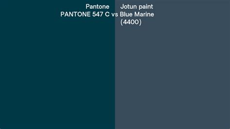 Pantone 547 C Vs Jotun Paint Blue Marine 4400 Side By Side Comparison