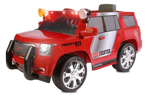Buy Rollplay 6 Volt Gmc Yukon Denali Fire Rescue Toy Battery Powered