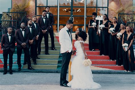 Check Out This Philly Couples Modern Black And White Wedding