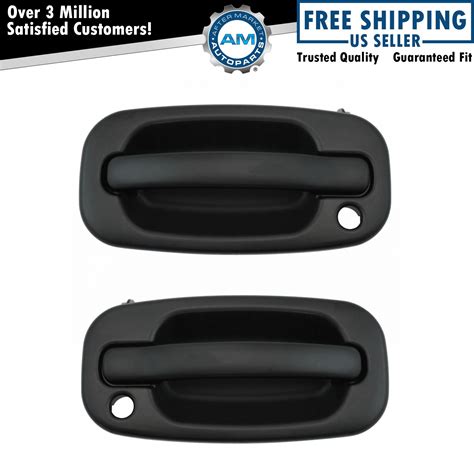 Outside Exterior Door Handles Gloss Black Front Lh And Rh Pair Set For