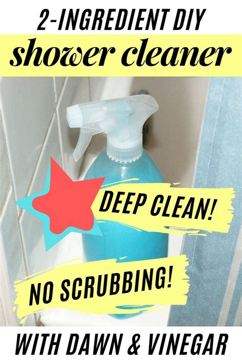 homemade shower cleaner recipe with dawn and vinegar cleaning hack homemade bathroom cleaner