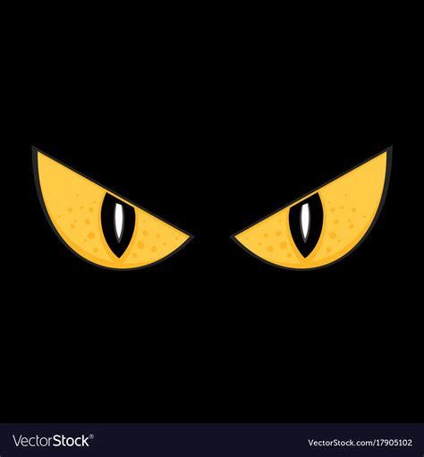 Wild Spooky Monster Eyes Isolated Royalty Free Vector Image