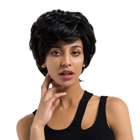Factory Price 1pc Black Women Ladies Real Natural Short Straight Hair