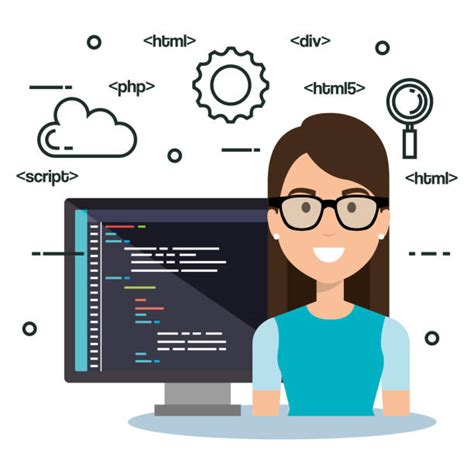 7000 Woman Software Engineer Stock Illustrations Royalty Free Vector