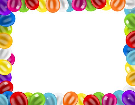 Border Frame With Balloons Png Clip Art Gallery Yopriceville High