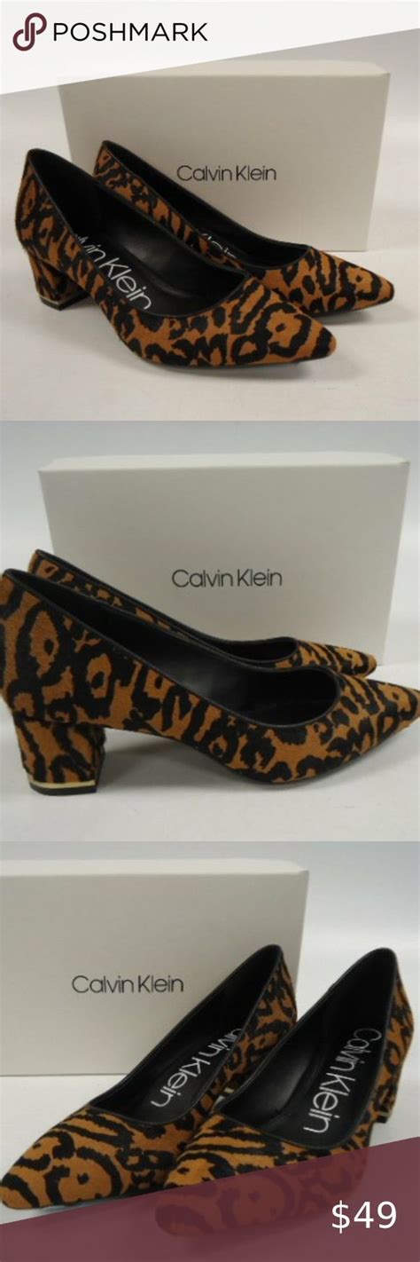 Nwt Calvin Klein Nita Genuine Calf Hair Pump Shoes Women Heels