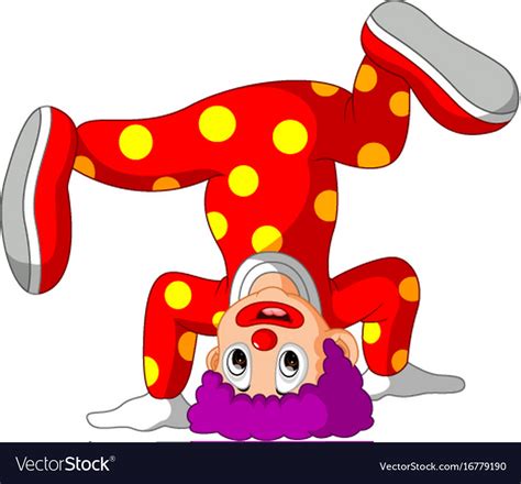funny clown cartoon royalty free vector image vectorstock