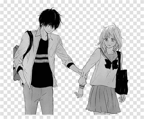 Anime Couple Holding Hands Wallpaper Anime Couple Romance Top View