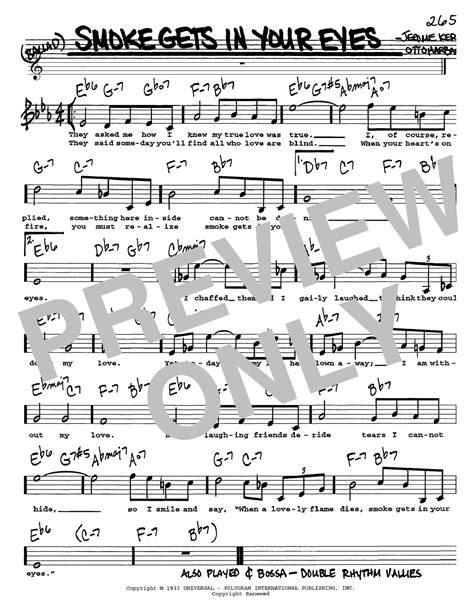 Smoke Gets In Your Eyes - Buy Smoke Gets In Your Eyes Sheet Music By ...