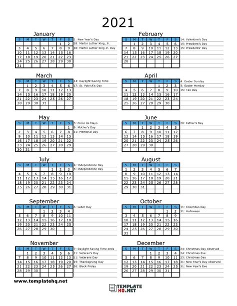 Download a calendar template and create your own bespoke, branded calendars with ease. Free 2021 Calendar Printable - Template Hq