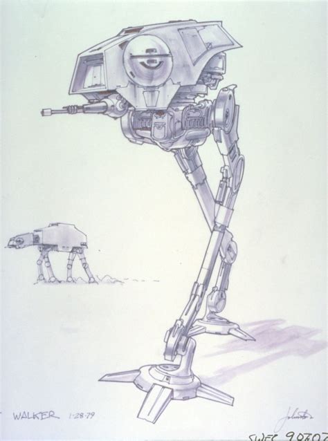This Walker Concept Created By Joe Johnston For The Empire Strikes Back