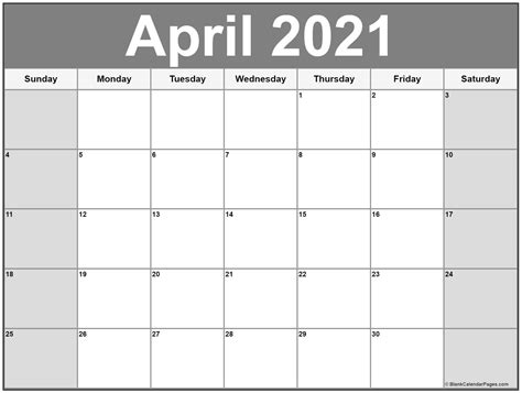 April 2019 Calendar Free Printable Monthly Calendars